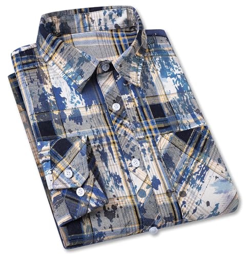 Cromoncent Men's Plaid Flannel Long Sleeve Button Down Shirt: $18.68 Cromoncent Men's Plaid Flannel Long Sleeve Button Down Shirt: $18.68