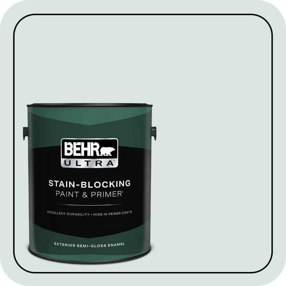 Behr Crystalline Falls Semi-Gloss Enamel Exterior Paint and Primer 1-Gallon: $61.98 Behr Crystalline Falls Semi-Gloss Enamel Exterior Paint and Primer 1-Gallon: $61.98