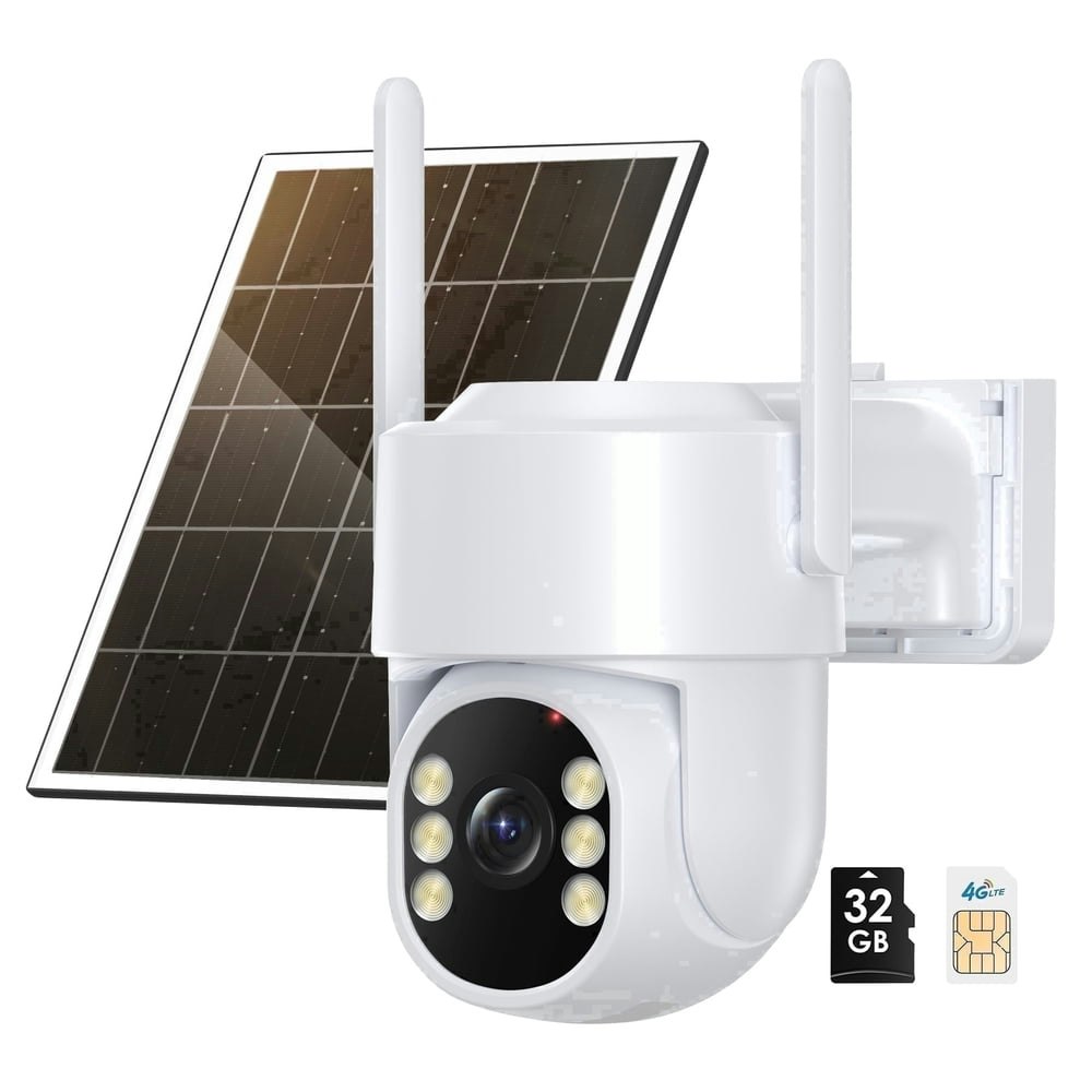 4G LTE Solar-Powered 1080p Security Camera: $42.99
