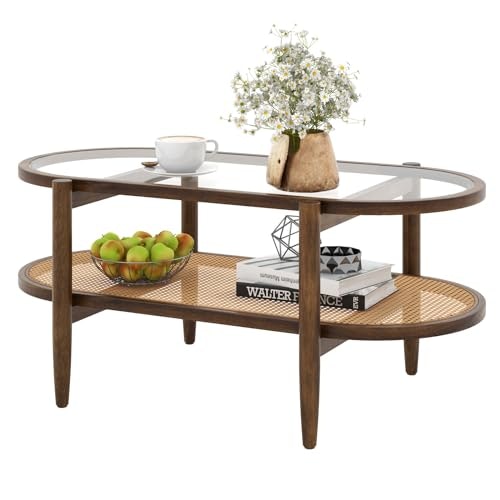 Goflame 40-inch Rattan Oval Coffee Table: $129.99 Goflame 40-inch Rattan Oval Coffee Table: $129.99