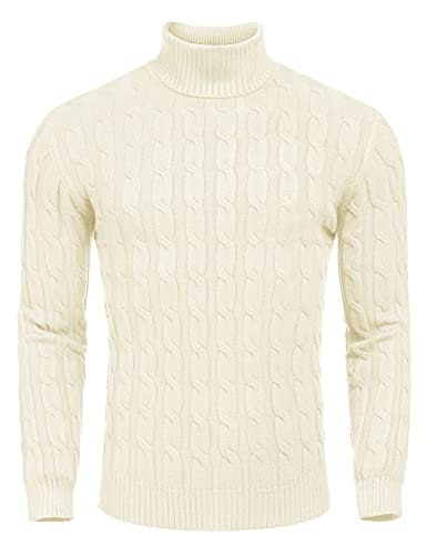 Coofandy Men's Slim Fit Twisted Knit Turtleneck Sweater: $29.74 Coofandy Men's Slim Fit Twisted Knit Turtleneck Sweater: $29.74