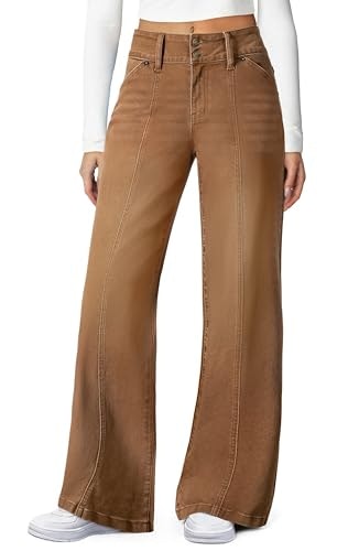 Sidefeel Women's High Waisted Wide Leg Denim Pants: $29.59 Sidefeel Women's High Waisted Wide Leg Denim Pants: $29.59
