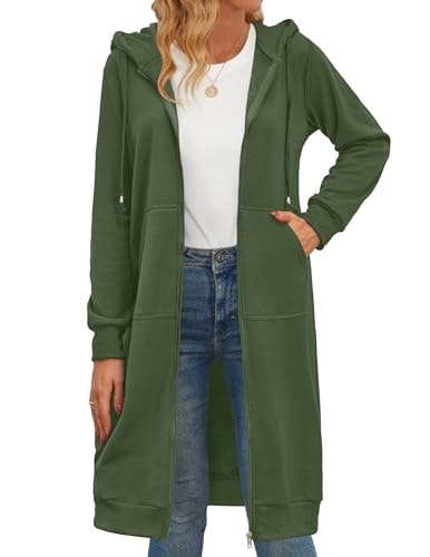 Zeagoo Women's Fleece-Lined Zip-Up Tunic Hoodie: $33.24