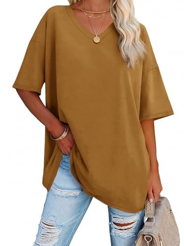Ebifin Women's V-Neck Oversized T-Shirt: $12.99