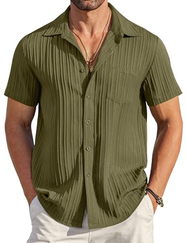 Coofandy Men's Linen Button Down Short Sleeve Shirt: $18.98 Coofandy Men's Linen Button Down Short Sleeve Shirt: $18.98