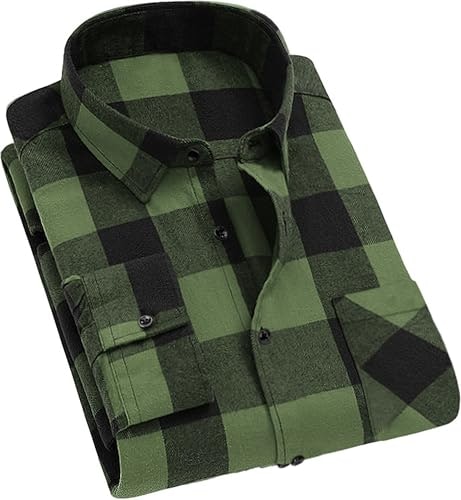 Cromoncent Men's Plaid Flannel Long Sleeve Button Down Shirt: $16.61 Cromoncent Men's Plaid Flannel Long Sleeve Button Down Shirt: $16.61