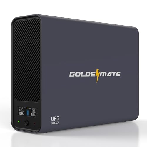 Goldenmate 1,000VA 800W Lithium UPS Battery Backup and Surge Protector: $199.99 Goldenmate 1,000VA 800W Lithium UPS Battery Backup and Surge Protector: $199.99