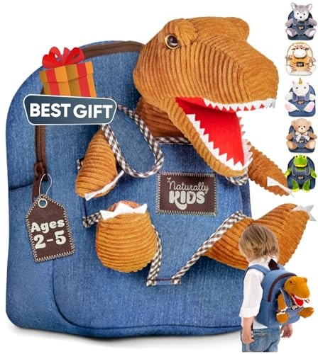 Naturally Kids Toddler Backpack with Plush Dinosaur Toy: $23.93