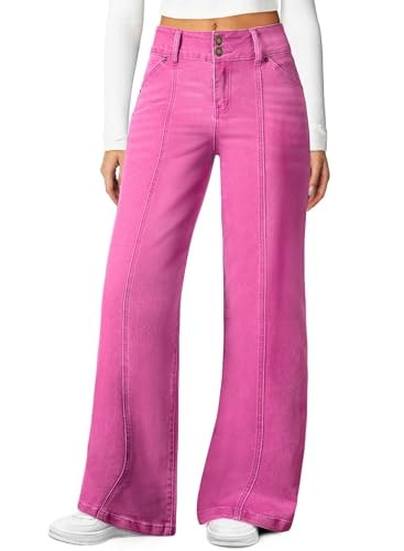 Sidefeel Women's High Waisted Wide Leg Jeans: $33.99