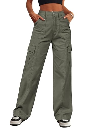 Eddoyee Women's High-Waisted Wide-Leg Cargo Pants: $32.99 Eddoyee Women's High-Waisted Wide-Leg Cargo Pants: $32.99