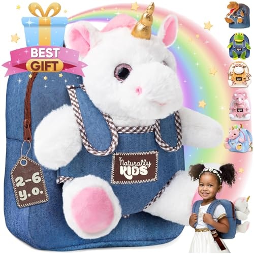 Naturally Kids Toddler Backpack with Plush Unicorn Toy: $23.92