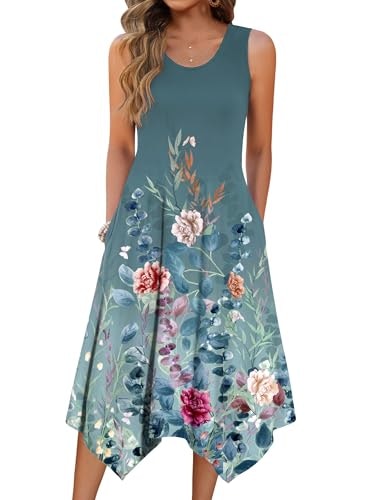 Zeagoo Women's Casual Flowy A-Line Midi Dress: $28.04