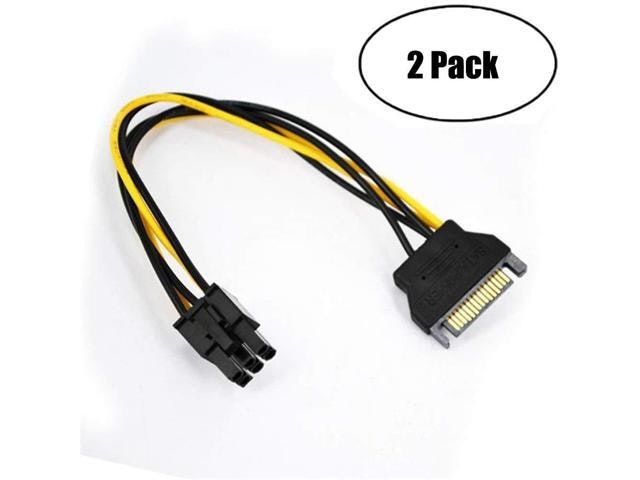 Ebanku SATA 15-Pin to 6-Pin PCIe Power Cable Adapter 2-Pack: $8.95 Ebanku SATA 15-Pin to 6-Pin PCIe Power Cable Adapter 2-Pack: $8.95