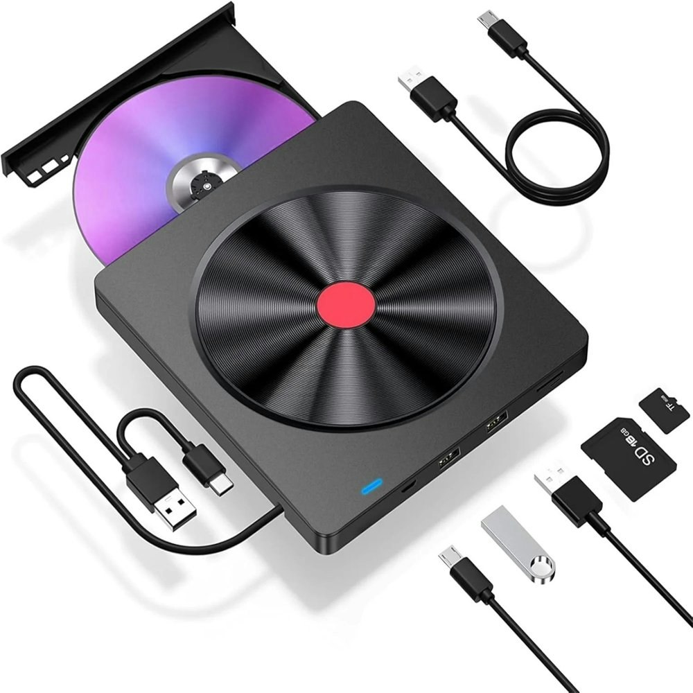 5-in-1 Portable USB Blu-Ray and CD/DVD Drive: $131.95