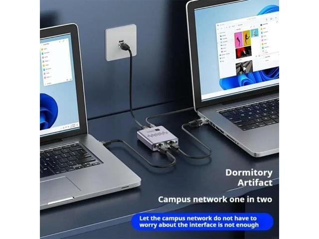 2-Port 1,000Mbps Gigabit RJ45 Ethernet Splitter: $19.82 2-Port 1,000Mbps Gigabit RJ45 Ethernet Splitter: $19.82
