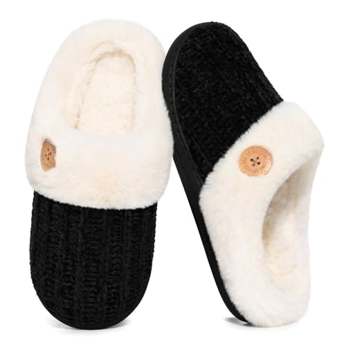 Evshine Women's Chenille Knit Fuzzy Memory Foam Slippers: $22.94 Evshine Women's Chenille Knit Fuzzy Memory Foam Slippers: $22.94
