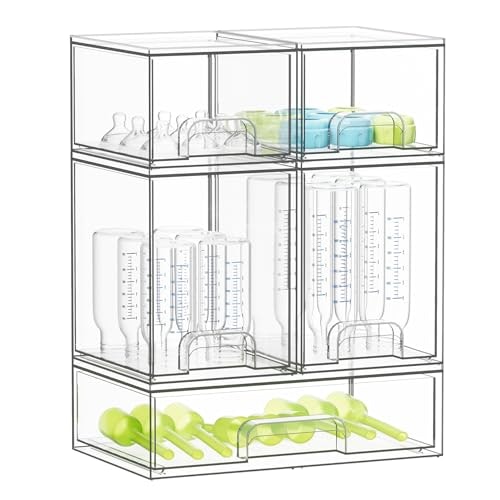SpaceAid Stackable Acrylic Bottle Organizer 5-Pack: $39.98