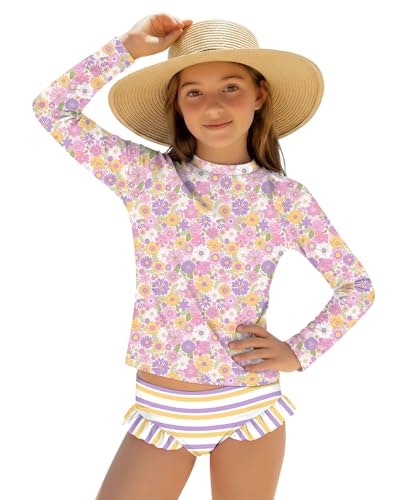 Xaatren Girls' 2-Piece Rash Guard Swimsuit Set: $17.99 Xaatren Girls' 2-Piece Rash Guard Swimsuit Set: $17.99