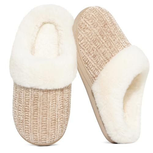 Evshine Women's Chenille Knit Fuzzy Memory Foam Slippers: $22.94 Evshine Women's Chenille Knit Fuzzy Memory Foam Slippers: $22.94