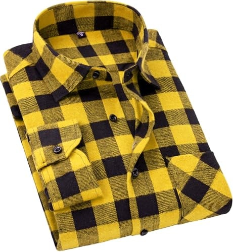 Cromoncent Men's Plaid Flannel Long Sleeve Button Down Shirt: $14.99 Cromoncent Men's Plaid Flannel Long Sleeve Button Down Shirt: $14.99