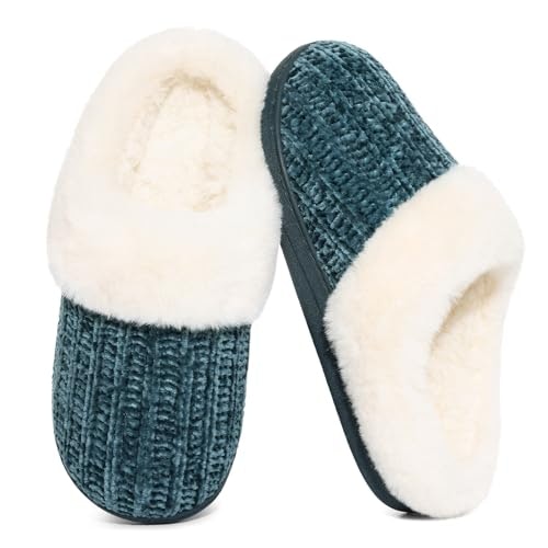 Evshine Women's Chenille Knit Fuzzy Memory Foam Slippers: $23.98 Evshine Women's Chenille Knit Fuzzy Memory Foam Slippers: $23.98