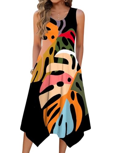 Zeagoo Women's Sleeveless Midi Tank Dress: $22.08