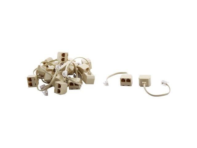 RJ11 6P4C Telephone Keystone 1-to-2 Cable Adapter 20-Pack: $18.99 RJ11 6P4C Telephone Keystone 1-to-2 Cable Adapter 20-Pack: $18.99