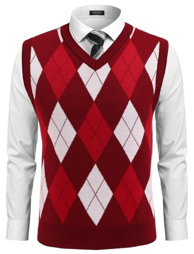 Coofandy Men's Argyle Knit Sweater Vest: $22.60 Coofandy Men's Argyle Knit Sweater Vest: $22.60
