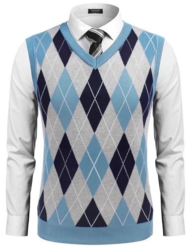 Coofandy Men's Argyle Knit V-Neck Sweater Vest: $22.60 Coofandy Men's Argyle Knit V-Neck Sweater Vest: $22.60