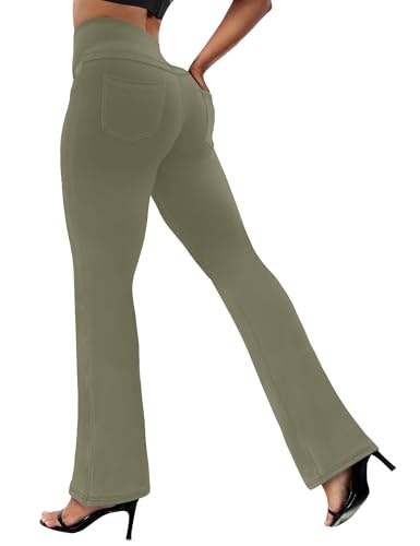 Vooveeya Women's Bootcut Yoga Pants with 4 Pockets: $27.19