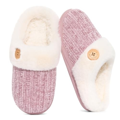 Evshine Women's Chenille Knit Fuzzy Memory Foam Slippers: $18.98 Evshine Women's Chenille Knit Fuzzy Memory Foam Slippers: $18.98
