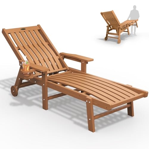 Thoeoe HDPE Patio Chaise Lounge Chair: $118.99 Thoeoe HDPE Patio Chaise Lounge Chair: $118.99