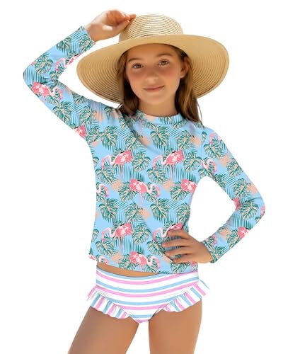 Xaatren Girls' 2-Piece Rash Guard Swimsuit Set: $14.98