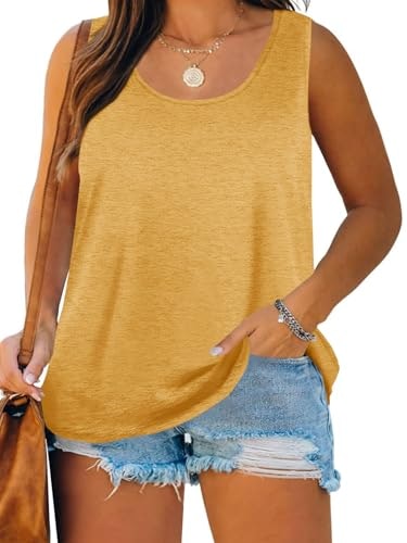 Women's Plus Size Sleeveless Scoop Neck Tank Top: $9.97 Women's Plus Size Sleeveless Scoop Neck Tank Top: $9.97