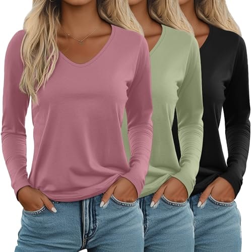 Ficerd Women's Long Sleeve T-Shirt 3-Pack: $33.14 Ficerd Women's Long Sleeve T-Shirt 3-Pack: $33.14