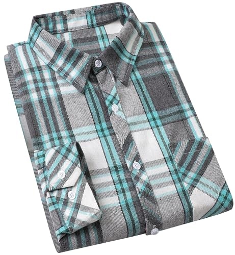 Cromoncent Men's Plaid Flannel Long Sleeve Button Down Shirt: $18.68 Cromoncent Men's Plaid Flannel Long Sleeve Button Down Shirt: $18.68