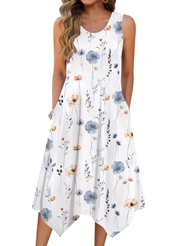 Zeagoo Women's Sleeveless A-Line Midi Dress: $28.04