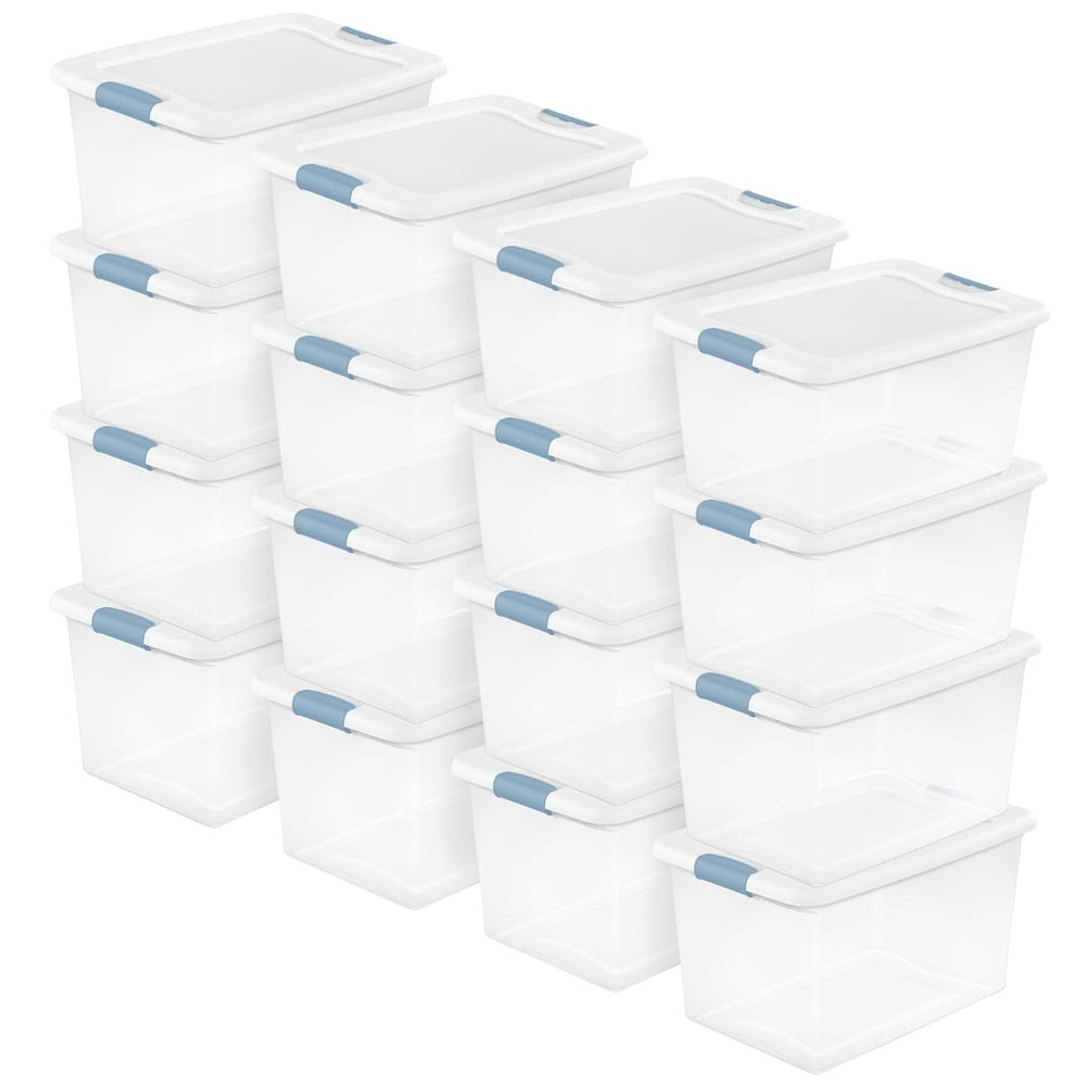 Sterilite 64-Quart Latching Storage Box 16-Pack: $158.52 Sterilite 64-Quart Latching Storage Box 16-Pack: $158.52