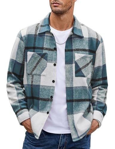 Coofandy Men's Flannel Plaid Shacket: $26.59 Coofandy Men's Flannel Plaid Shacket: $26.59