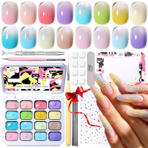 Gellaktik 16-Color Gel Nail Art Kit: $15.99 Gellaktik 16-Color Gel Nail Art Kit: $15.99