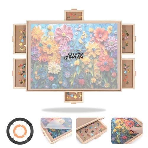 All4jig 2,000-Piece Rotating Puzzle Board with 6 Drawers: $76.49 All4jig 2,000-Piece Rotating Puzzle Board with 6 Drawers: $76.49
