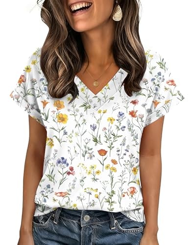 Zeagoo Women's V-Neck Short Sleeve Casual T-Shirt: $11.97 Zeagoo Women's V-Neck Short Sleeve Casual T-Shirt: $11.97