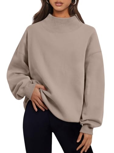 Trendy Queen Women's Mock Neck Oversized Pullover Sweatshirt: $25.49 Trendy Queen Women's Mock Neck Oversized Pullover Sweatshirt: $25.49