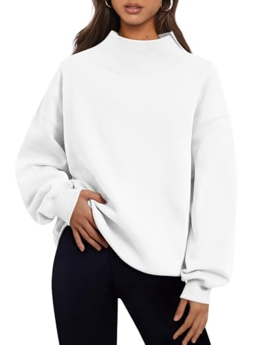 Trendy Queen Women's Mock Neck Oversized Pullover Sweatshirt: $29.99 Trendy Queen Women's Mock Neck Oversized Pullover Sweatshirt: $29.99
