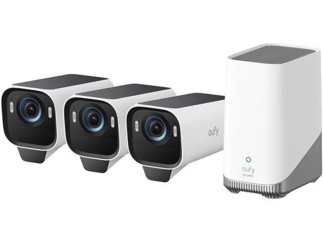 Eufy Security S3 Pro 4K Solar-Powered Wireless Security Camera 3-Cam Kit: $699.99