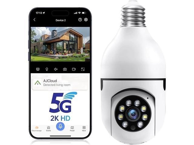 Picturesky 2K WiFi Light Bulb Security Camera: $25.99