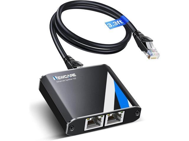 Newcare 1-to-2 Gigabit Ethernet Splitter with LAN Cable: $29.68
