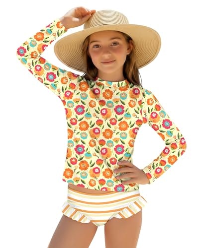 Xaatren Girls' 2-Piece Rash Guard Swimsuit Set: $19.54
