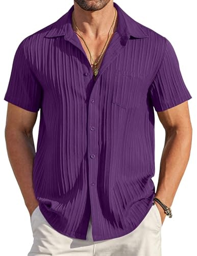Coofandy Men's Textured Linen Short Sleeve Button-Down Shirt: $19.99 Coofandy Men's Textured Linen Short Sleeve Button-Down Shirt: $19.99