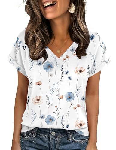 Zeagoo Women's Short Sleeve Floral Blouse: $9.97